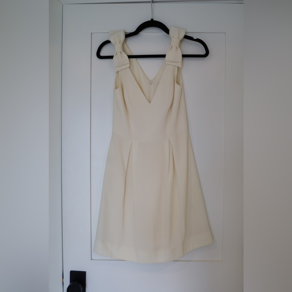 Zimmermann Espionage Bow Pleated Crepe Mini Dress - Picture 2 of 8